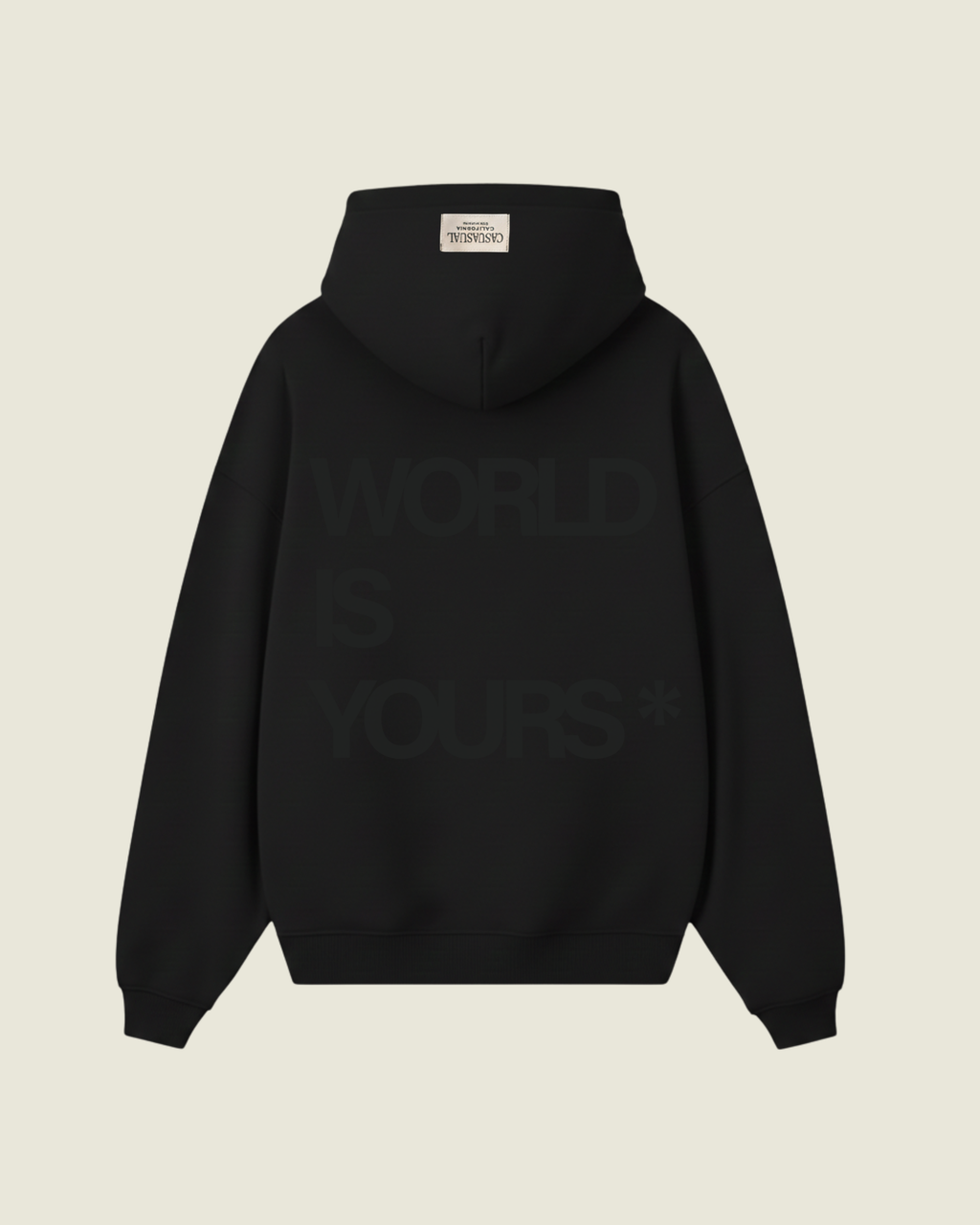 HOODIE WORLD IS YOURS ALL BLACK