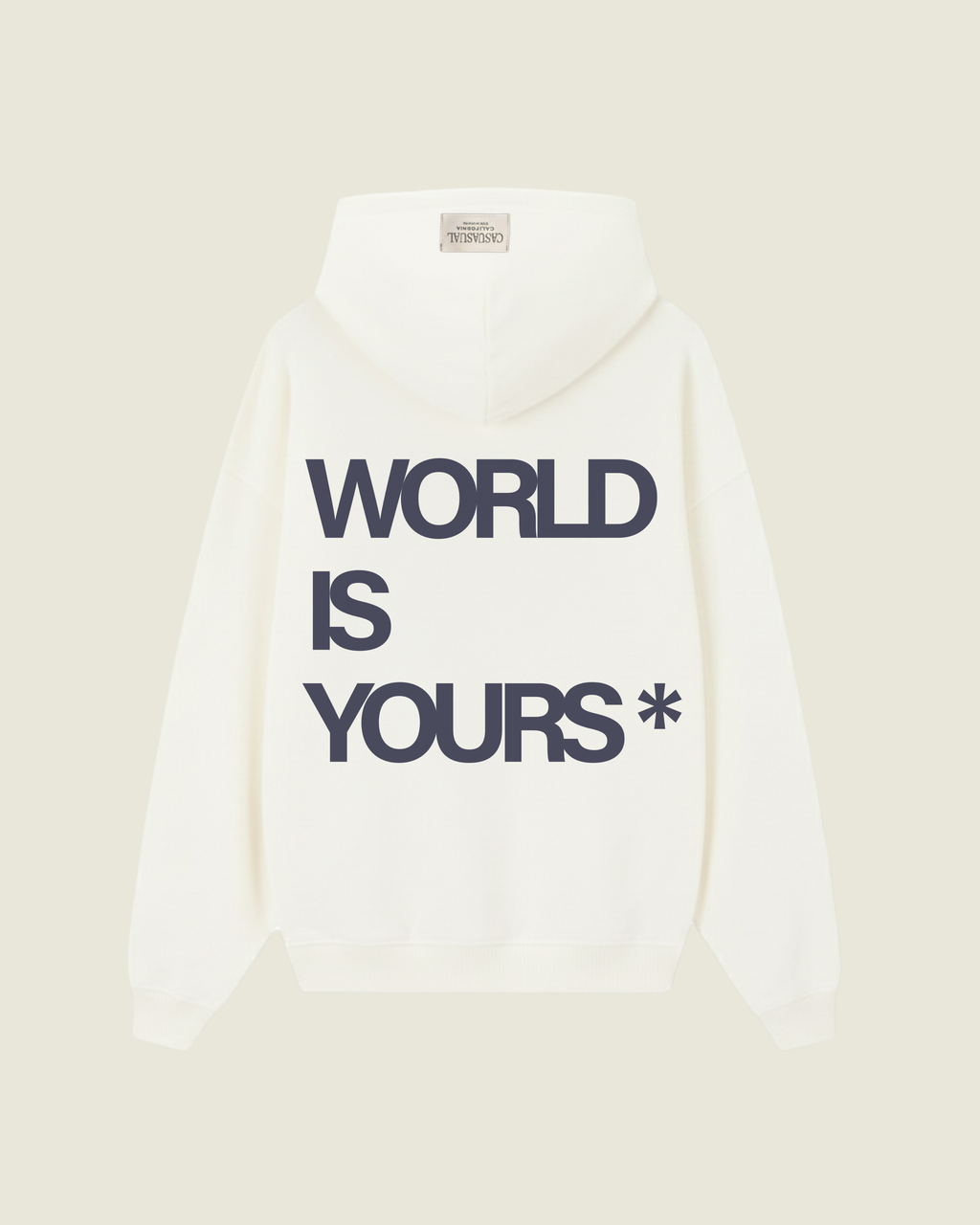 HOODIE WORLD IS YOURS WHITE AND BLUE