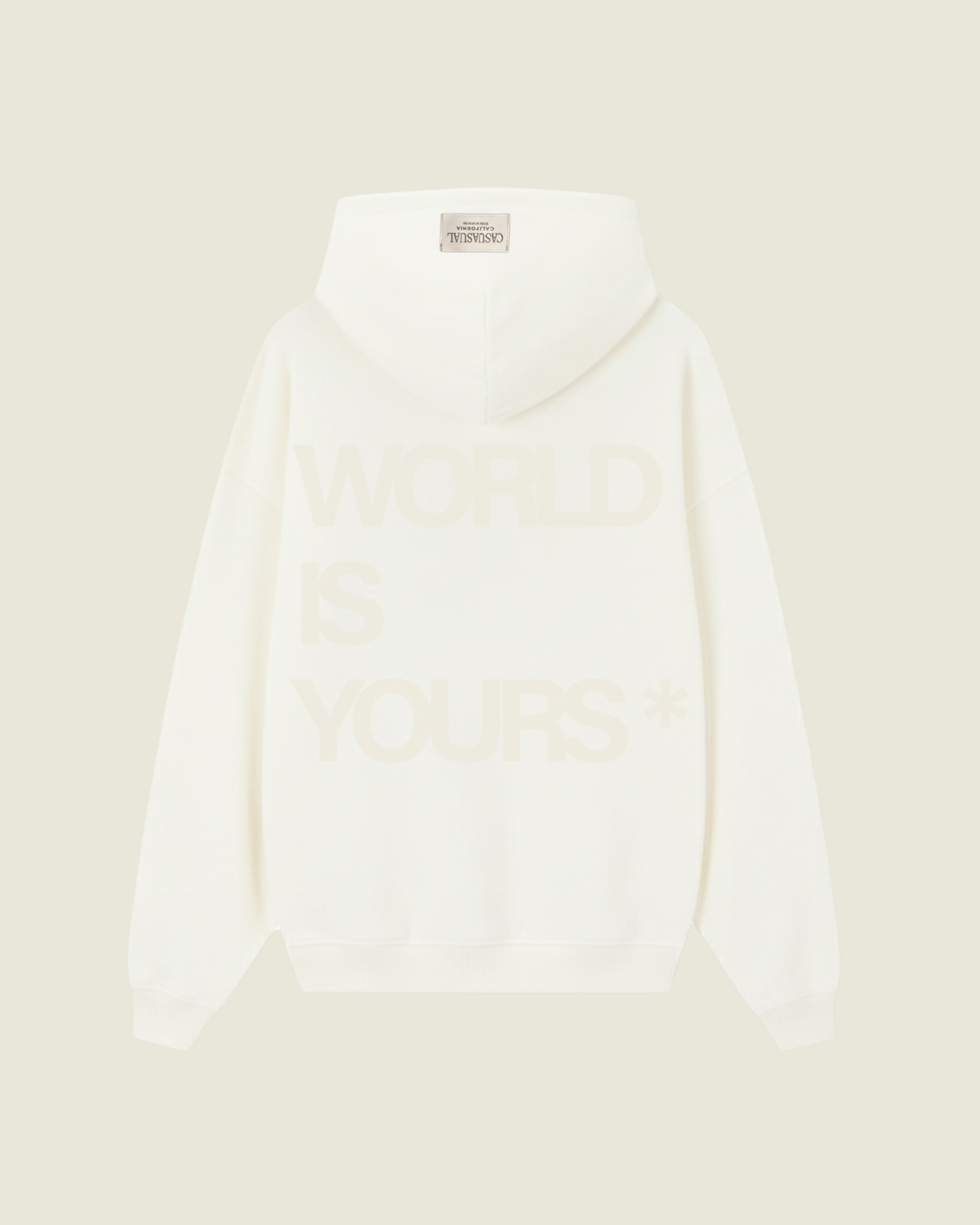 HOODIE WORLD IS YOURS ALL WHITE