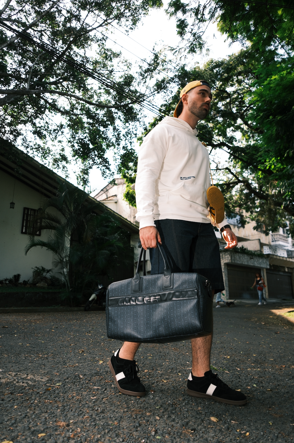 HOODIE WORLD IS YOURS WHITE AND BLUE