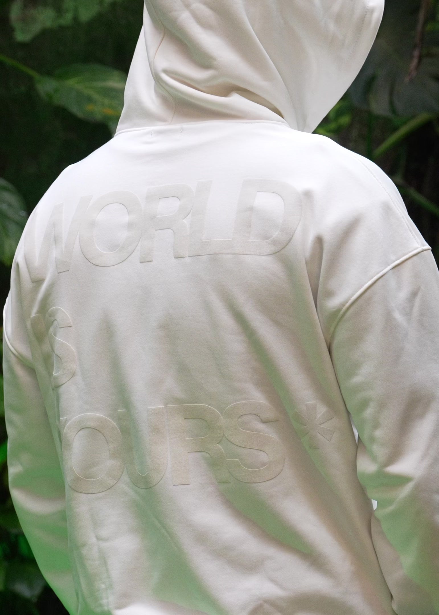 HOODIE WORLD IS YOURS ALL WHITE